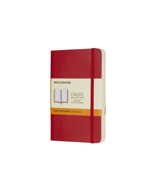 MOLESKINE CLASSIC NOTBOOK RULED SOFTCOVER RED