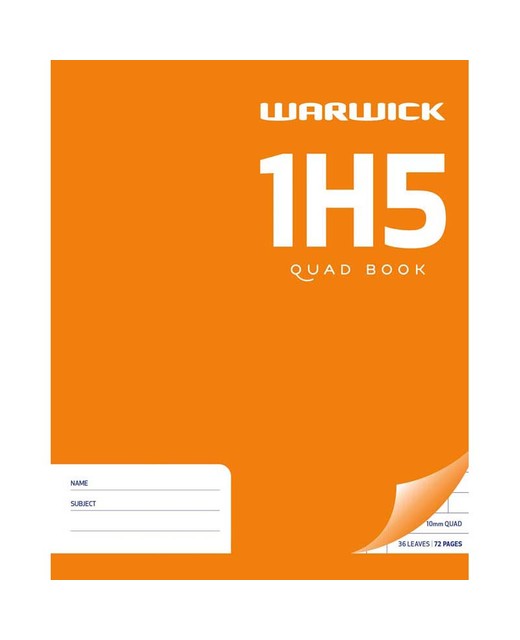 WARWICK EXERCISE BOOK 1H5 10MM QUAD 36LF