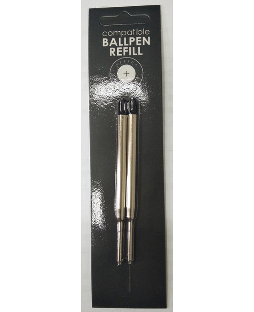 PEN REFILL PARKER COMPATIBLE BLACK 2 PK