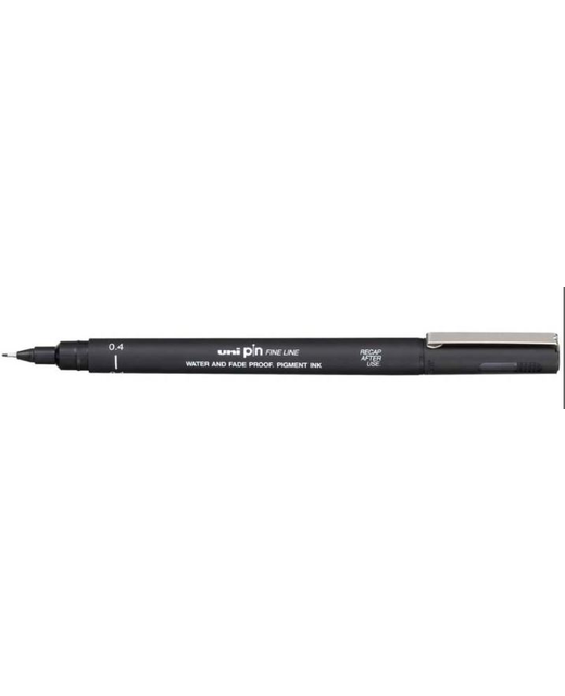 PEN FINE LINE UNI PIN 0.4MM BLACK