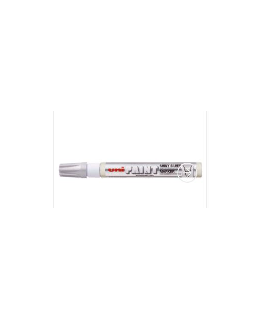 UNI PAINT MARKER 2.8MM BULLET TIP SHINY SILVER 