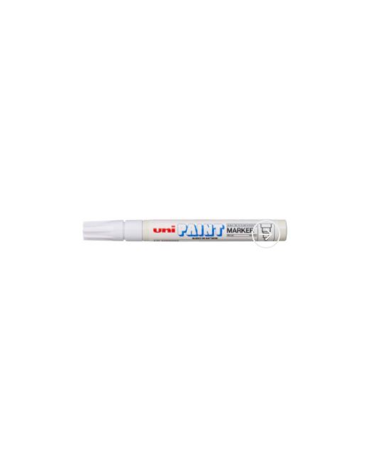 UNI PAINT MARKER 2.8MM BULLET TIP WHITE PX 20