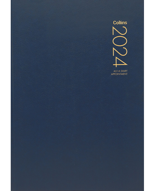 DIARY 2024 Collins Diary A51A Navy Appointment Even Year Stationery
