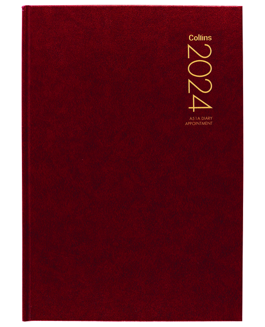 DIARY 2024 Collins Diary A51A Red Appointment Even Year