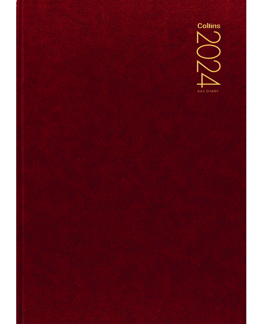 DIARY 2024 Collins Diary A43 Red Even Year