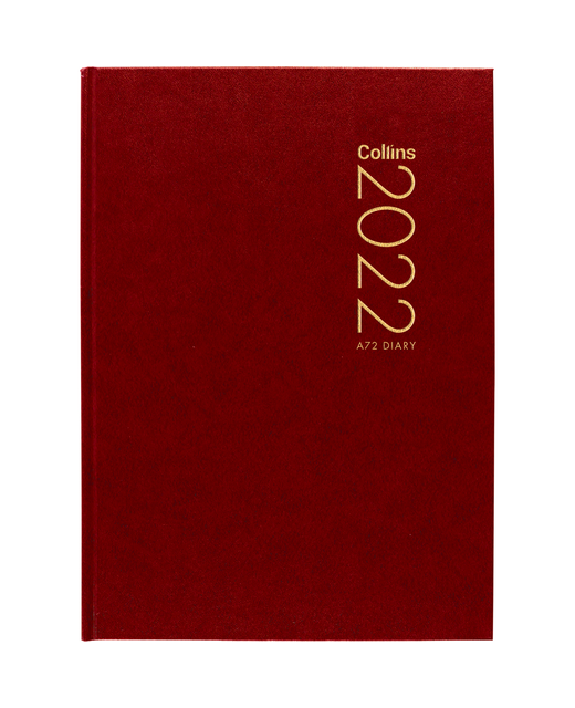 Diary 2022 Collins A72 2DTP Red