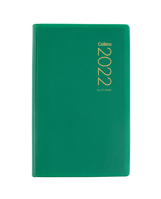 Diary 2022 Collins A651P DTP Green StationeryDiaries Onehunga
