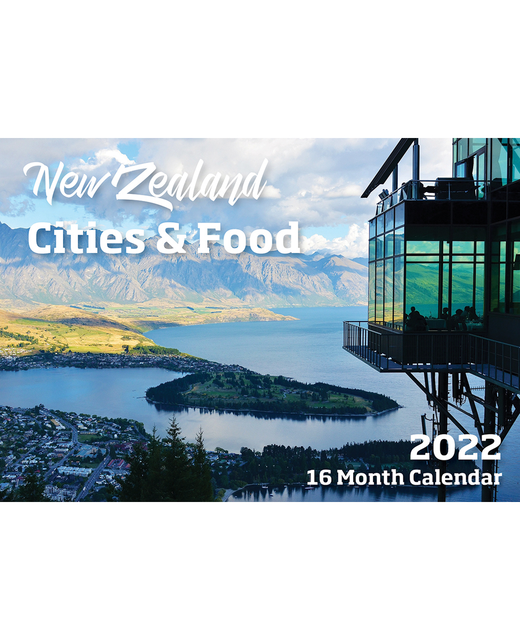 Calendar 2022 Biscay 16 Month NZ Cities & Food