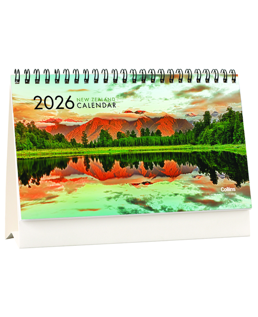 CALENDAR 2026 COLLINS FLIP OVER NZ PICTORIAL DESK