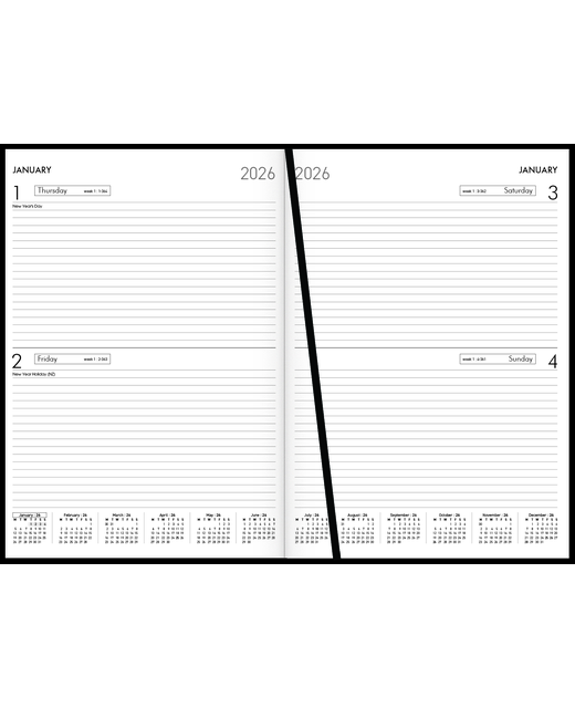 Diary 2022 Collins A42 Black StationeryDiaries Onehunga Books