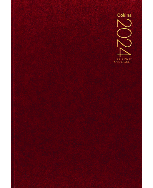 DIARY 2024 Collins Diary A41A Red Appointment Even Year