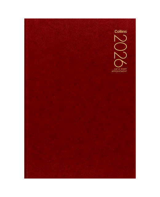 DIARY 2026 Collins Diary A41A Red Appointment Even Year