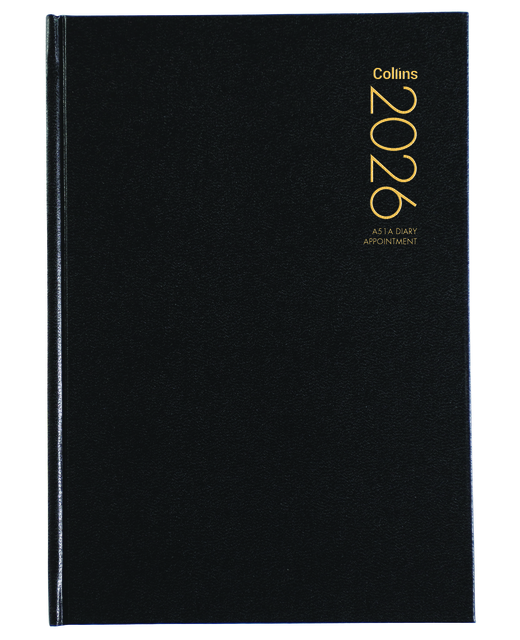 DIARY 2026 Collins Diary A51A Black Appointment Even Year