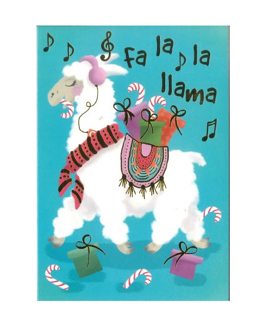 Christmas Card - La La Llama