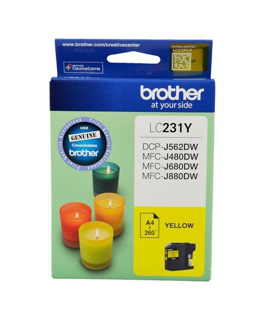 INK CARTRIDGE ORIGINAL BROTHER LC231 YELLOW