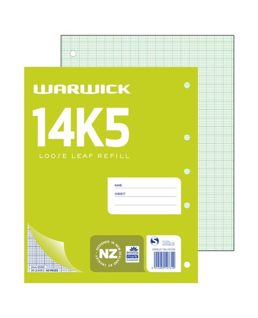 REFILL PAD WARWICK 2MM QUAD 14K5 LOOSE 30LF