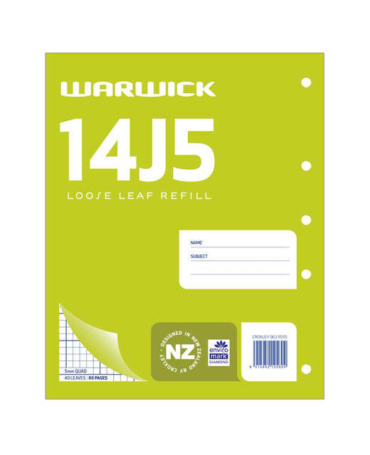 REFILL PAD WARWICK 5MM QUAD 14J5 LOOSE 40LF