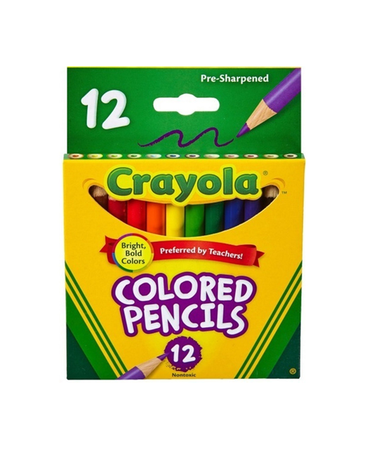 Crayola Coloured Pencil 12pk Half Size