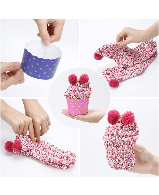 Socks Cupcake- Berry bang