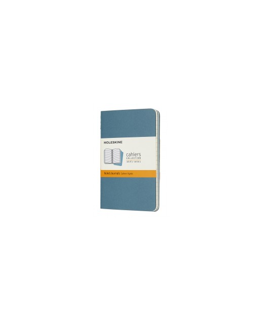Moleskine Cahier Set of 3 Plain Cahier Journals Pocket Brisk Blue Notebook