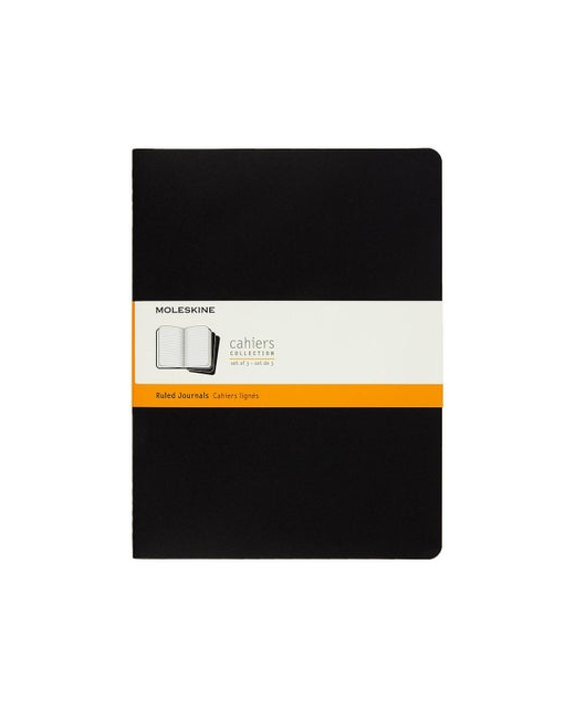 Moleskine Cahier Ruled Extra Large Black Set 3 StationeryJournals