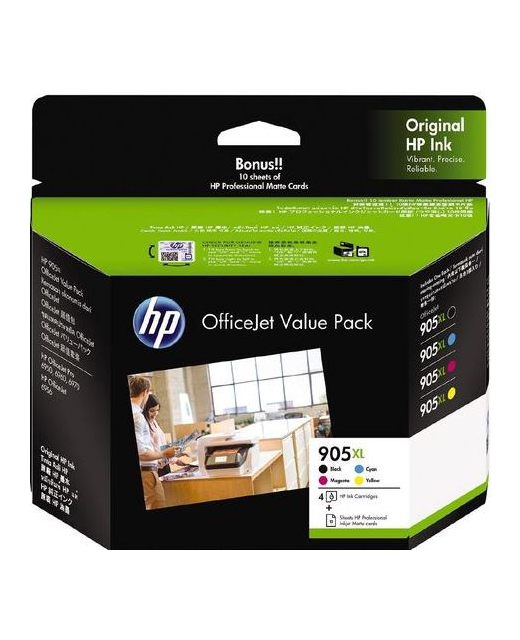 HP Ink 905XL Office Value Pack Inkjet Matte Cards