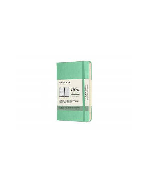 Diary 2022 Moleskine 18-Month Week To View Hardcover Notebook Ice Green