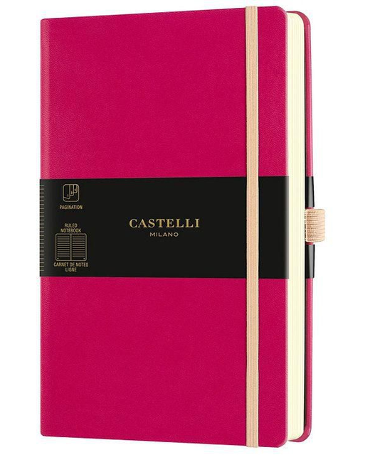 Notebook Castelli Pocket Ruled Amaranth