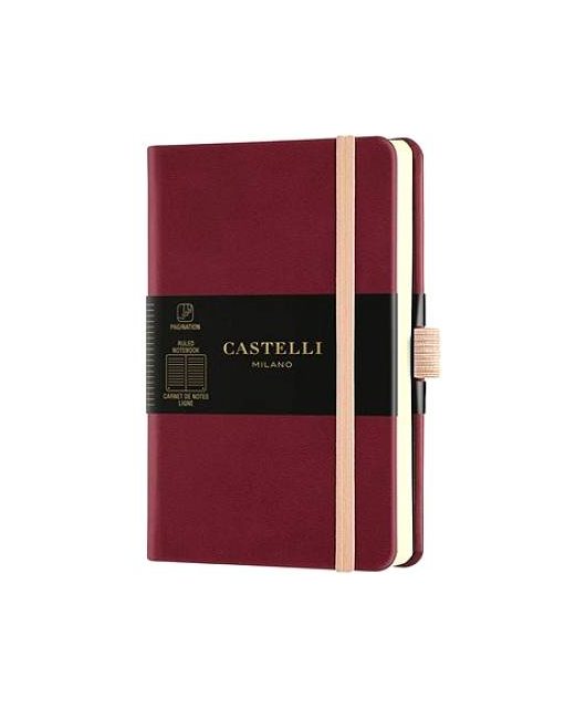Notebook Castelli Pocket Ruled Cherry