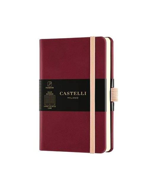 Notebook Castelli Pocket Ruled Cherry