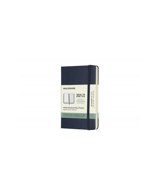 Diary 2022 Moleskine 18Month Week To View Pocket Hardcover Sapphire