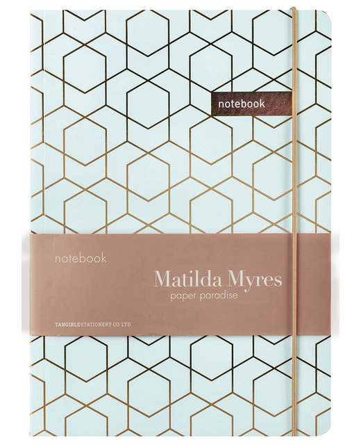 MATILDA MYRES NOTEBOOK ROSE GOLD FOIL MINT A5 192 PAGES