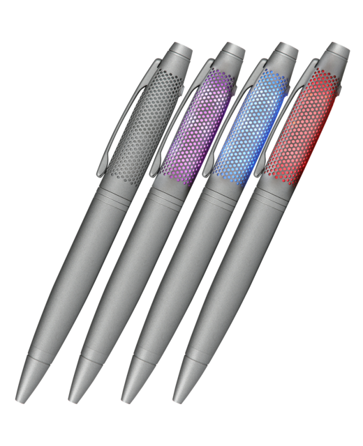 Pen CROSS Ballpoint Lumina Grey with Red, Blue & Purple LED