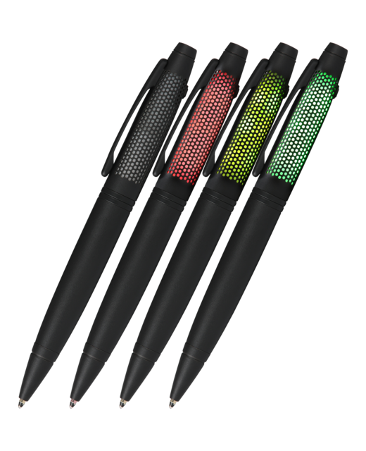 Pen CROSS Ballpoint Lumina Matte Black w Red, Yellow & Green LED