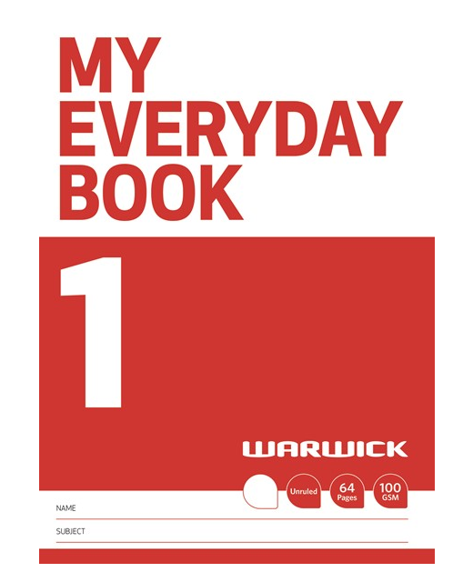 MY EVERYDAY BOOK 1 WARWICK 64 PAGES UNRULED
