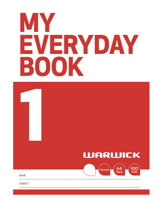 MY EVERYDAY BOOK 1 WARWICK 64 PAGES UNRULED