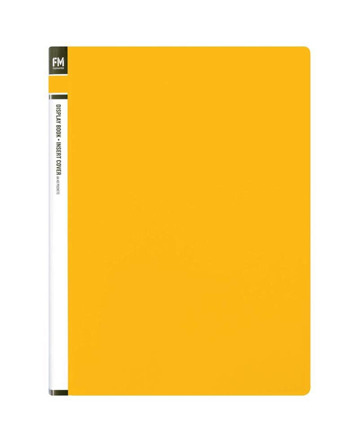 Display Book Fm Book A4 Insert Cover Yellow 20 Pocket