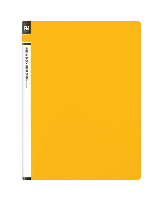 Display Book Fm Book A4 Insert Cover Yellow 20 Pocket