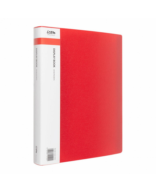 DISPLAY BOOK ICON A4 60 POCKET RED