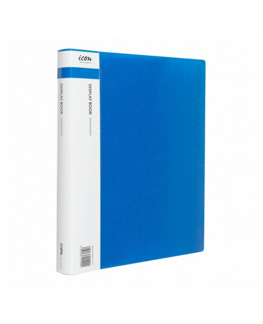 DISPLAY BOOK ICON A4 60 POCKET BLUE