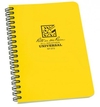 Rite In The Rain Side Spiral 4.625inch x 7inch Polydura Notebook - Universal - Yellow
