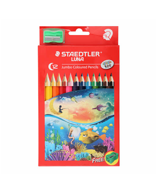 Staedtler Jumbo 12 Pack Luna Colouring Pencils