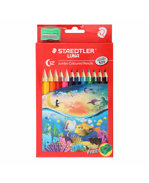 Staedtler Jumbo 12 Pack Luna Colouring Pencils