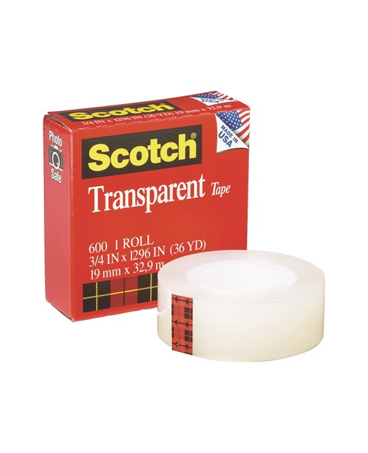 Scotch Transparent Tape 19mm X 32.9m