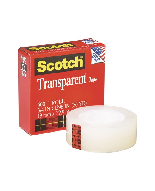 Scotch Transparent Tape 19mm X 32.9m