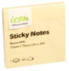 Icon Sticky Notes 75mm x 75mm Yellow