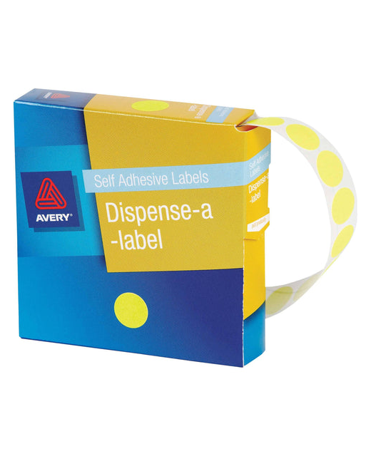 AVERY DISPENSE A LABELS YELLOW 700 14MM 