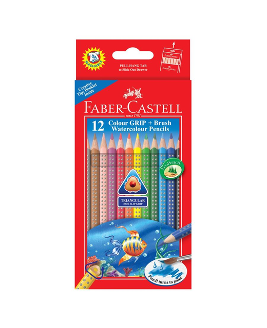 COLOURED PENCILS FABER CASTELL WATER COLOUR WITH BRUSH