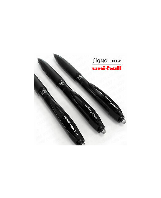 Pen Uni Signo Black 3 Pack Retractable