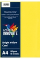 CARD A4 160GSM YELLOW CREATE & INNOCATE 250 PACK